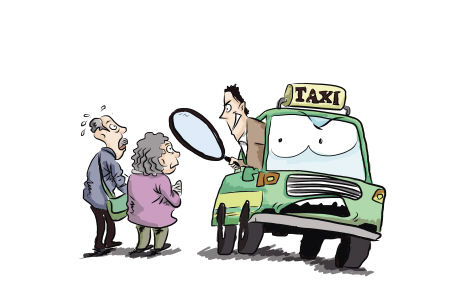 模范出租车漫画图片