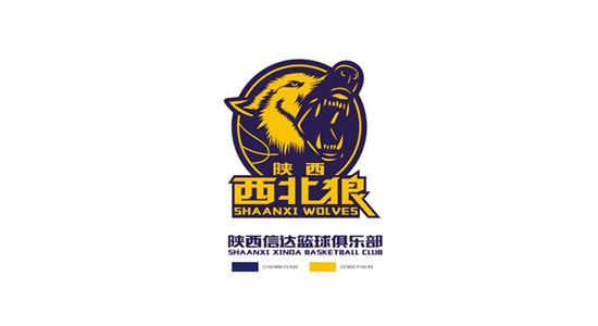 陕西信达发布球队新logo 西北狼成精神图腾(图)