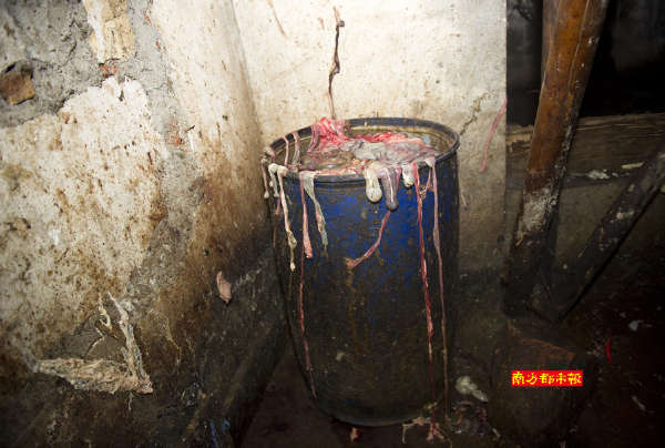 深圳黑作坊日产万斤死猪肉流入市场 执法队坐视(组图)