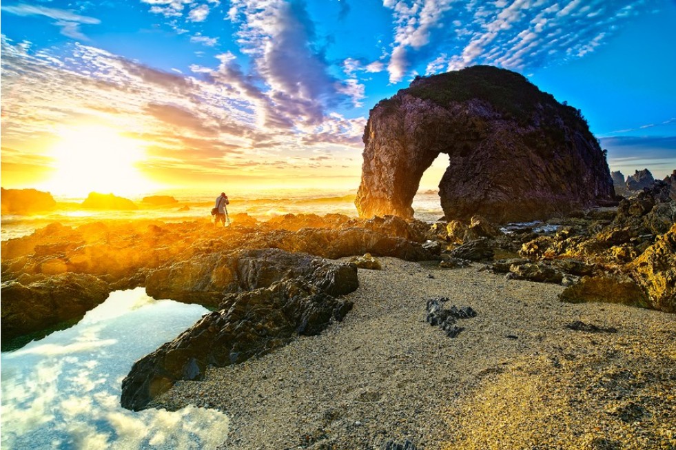 野外摄影师唯美工作场景