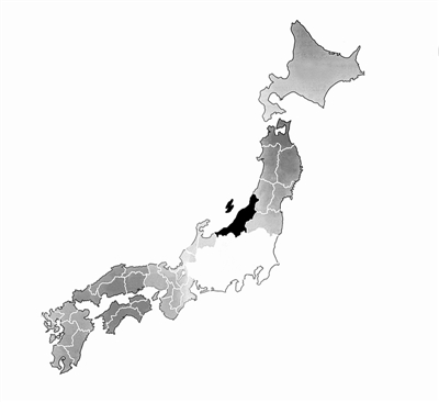 日本地图:中部黑色小岛为佐渡岛(资料图)