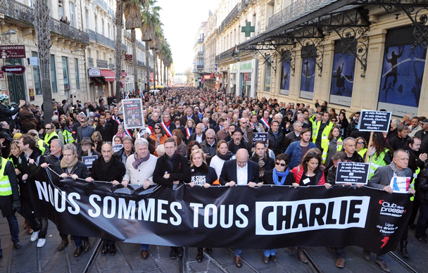 法国查理周刊恐怖袭击图片