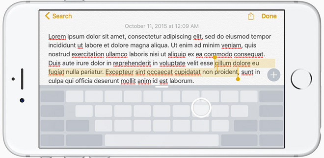 教你在iOS 9中实现键盘变身触控板|触控板|iOS 9_凤凰科技