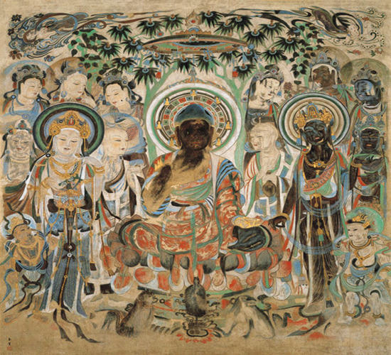 敦煌美人窟壁画菩萨为何穿吊带露脐装图