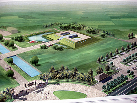 章华台遗址电脑复原图(图片来源:网络)