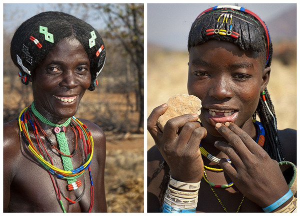 探访非洲部落传统习俗一人多妻头顶牛粪做发型