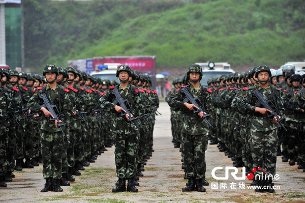 2014年06月29日,云南省在武警云南总队某训练场举行代号为"铁拳"的
