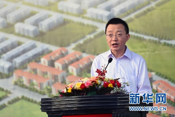 cmec总裁张淳在仪式上致辞.新华社记者杨梅菊 摄