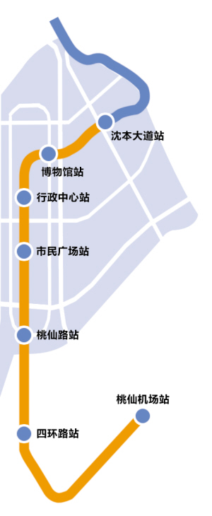 地铁2号线南延线明年开工将直通桃仙机场t3航站楼