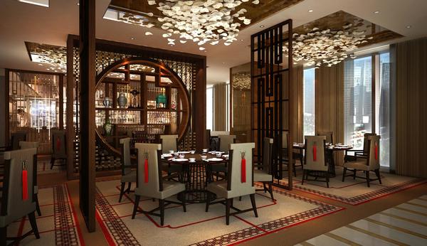 酒店中餐厅效果图 在餐饮配套中,成都希尔顿拥有3个餐厅,一个行政酒廊、一个大堂吧和一个中式茶楼,包括环境现代的全日制餐厅MIX聚;融汇了新式粤菜和川菜精髓的中餐厅御玺;纯正意式风情的地中海西餐厅;休闲放松的大堂吧以及具有传统中式特色的茶室兼六园,能满足不同客人需求。