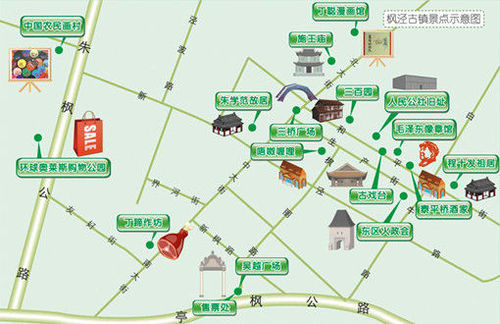 江南六大古镇分布地图图片