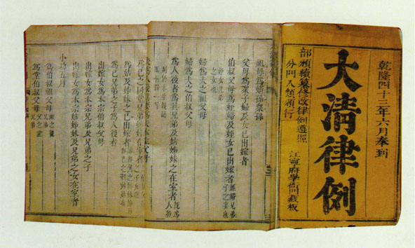 《大清律例》 资料图