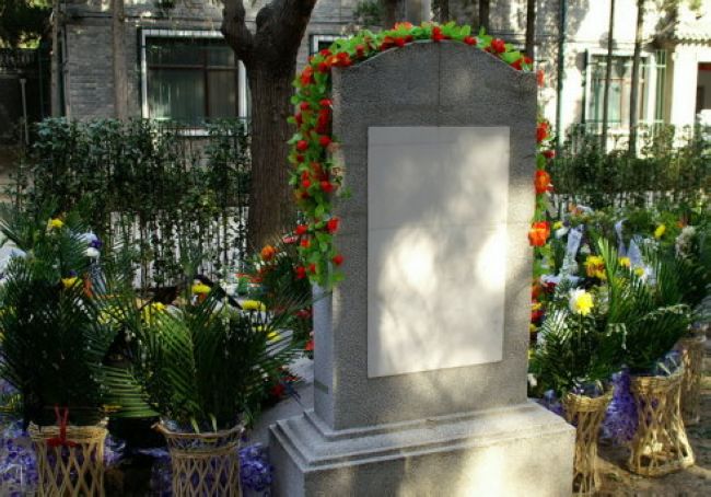 图为高岗墓背面.