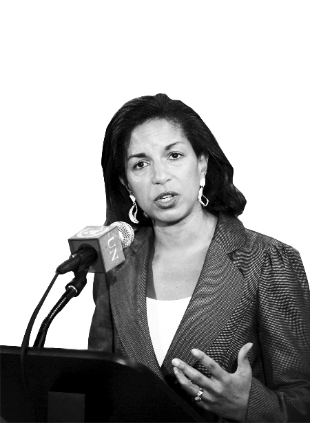 苏珊·赖斯在安理会闭门磋商后,接受媒体采访