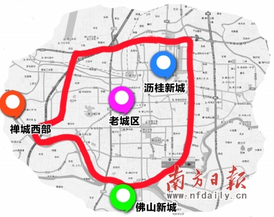 明年1月,东平路,禅西大道,桂丹路,海八路,桂澜路,有望构成佛山"准内环