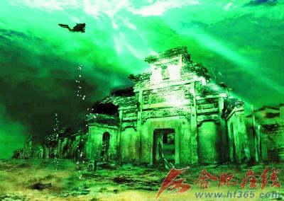 千岛湖水下古城(网络图片)   相对于咱们熟悉的田野考古,水下