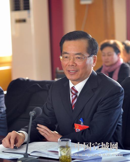 韩军参加人大会议宁国代表团讨论